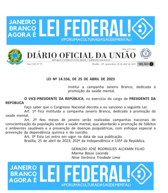 Imagem  do Diário oficial com a lei. 